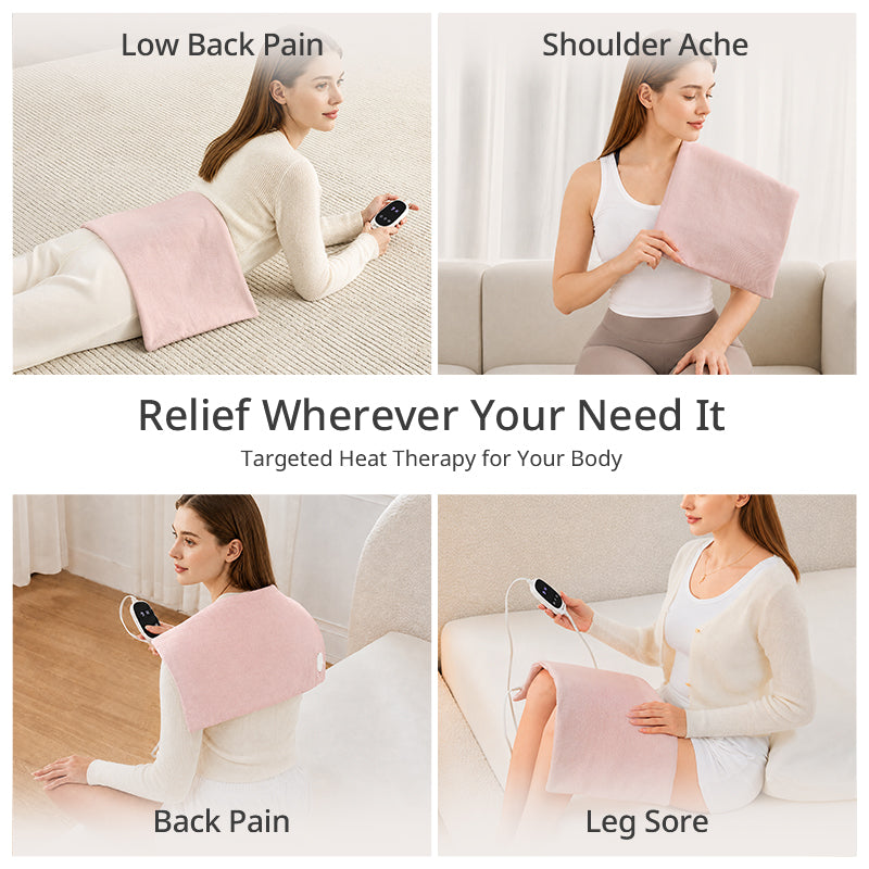 100% Organic Cotton Therapy Heating Pad - Washable & Lightweight