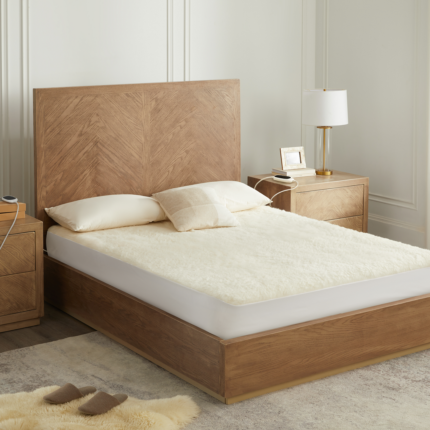 Organic Wool Multi-Zone Pro Heated Mattress Pad