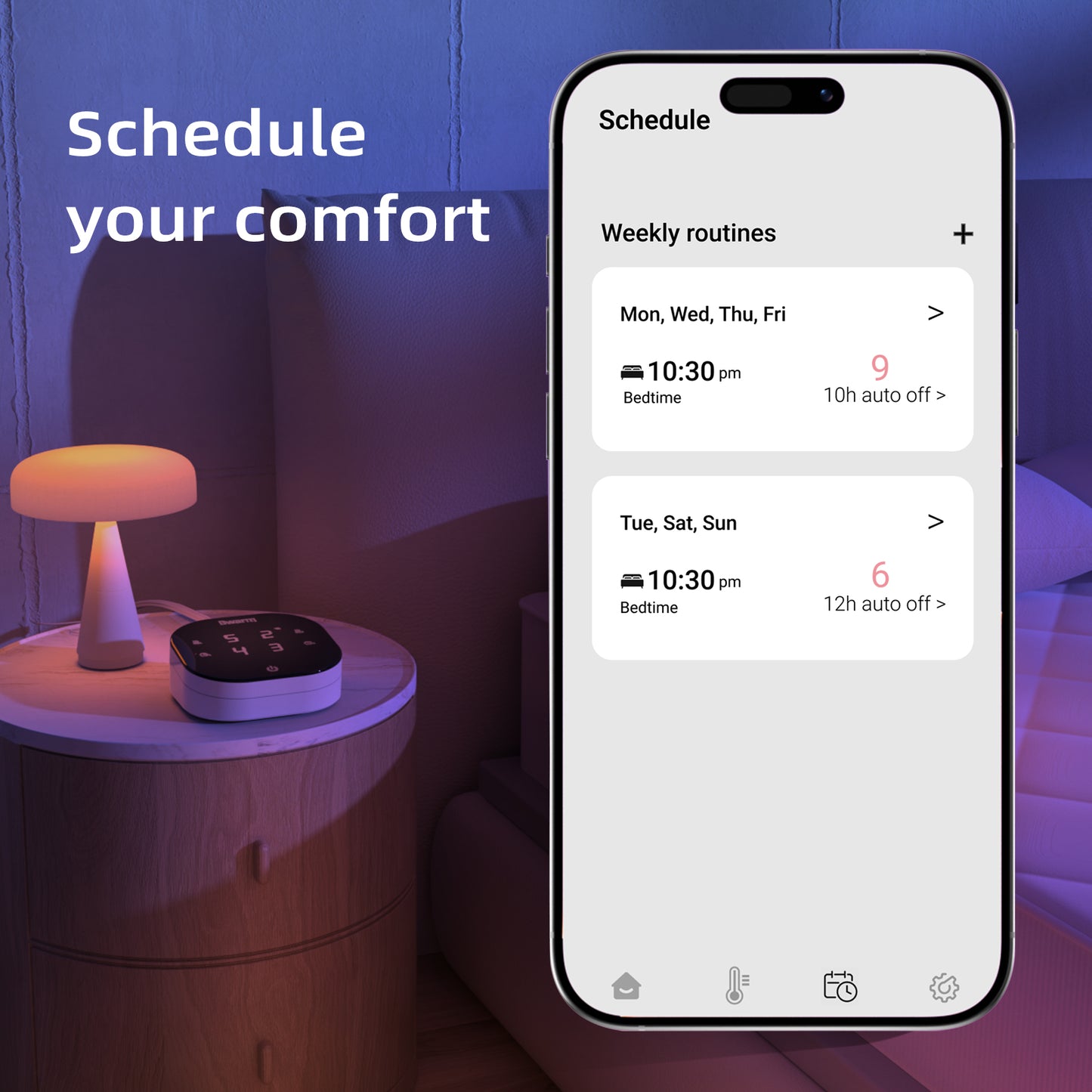 Protège-matelas chauffant Wi-Fi HeatSync - Chauffage double zone