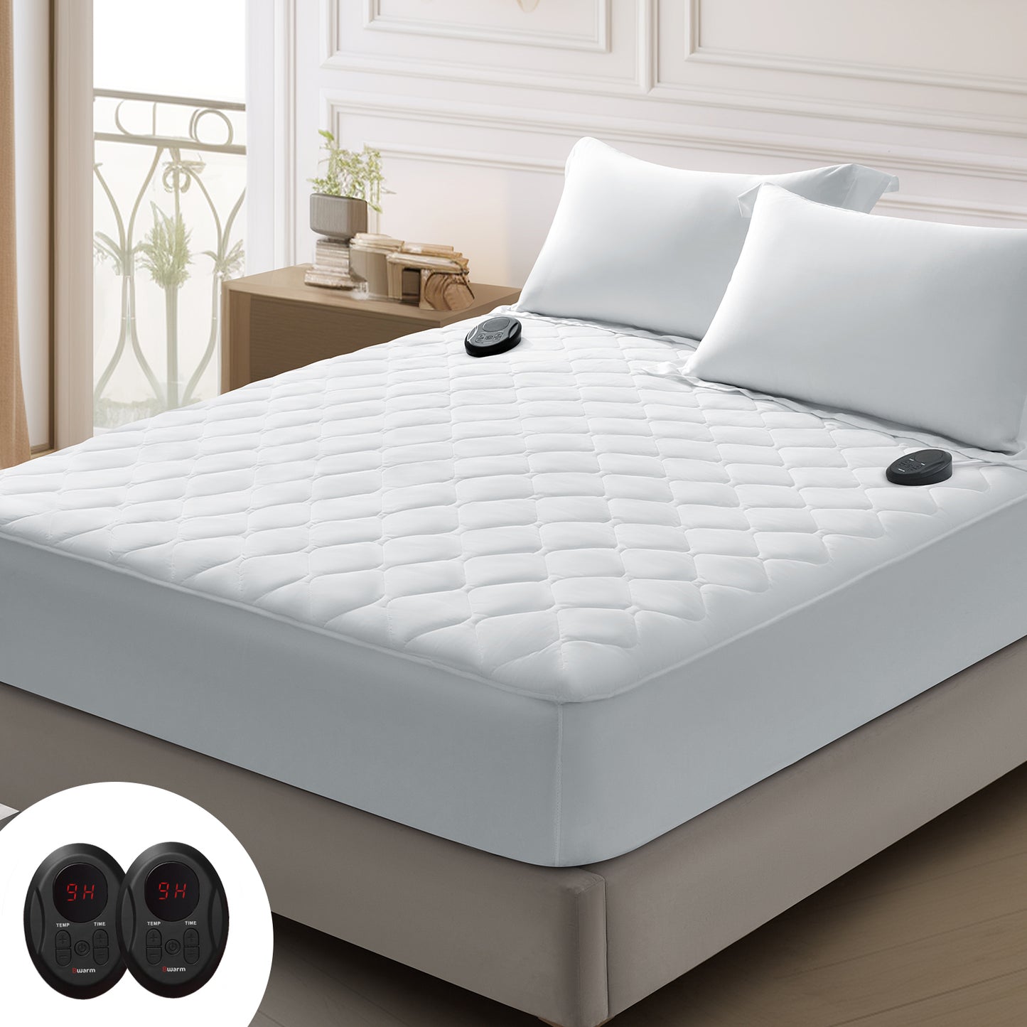 Air-Lock Balance Quilted Heated Mattress Pad