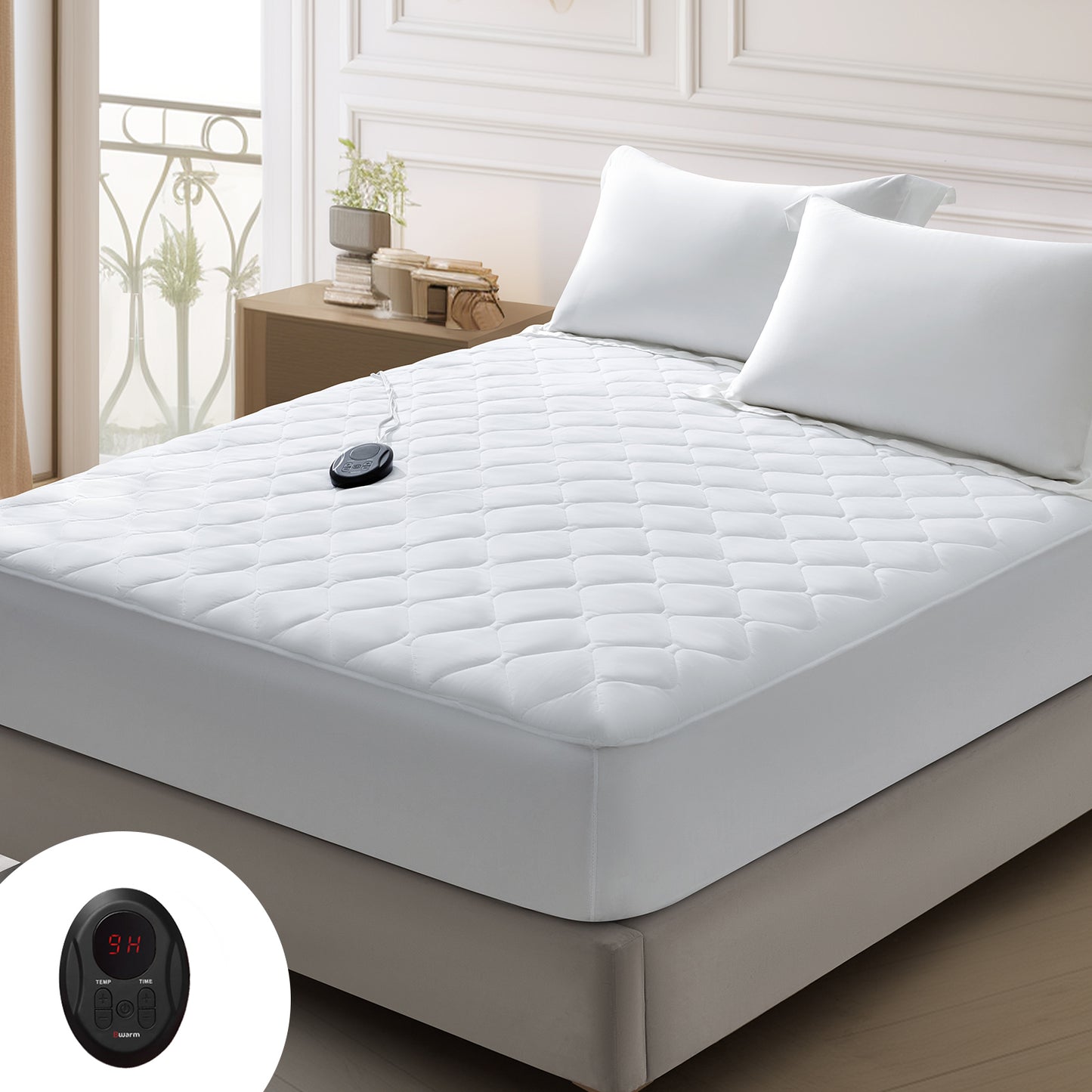 Air-Lock Balance Quilted Heated Mattress Pad