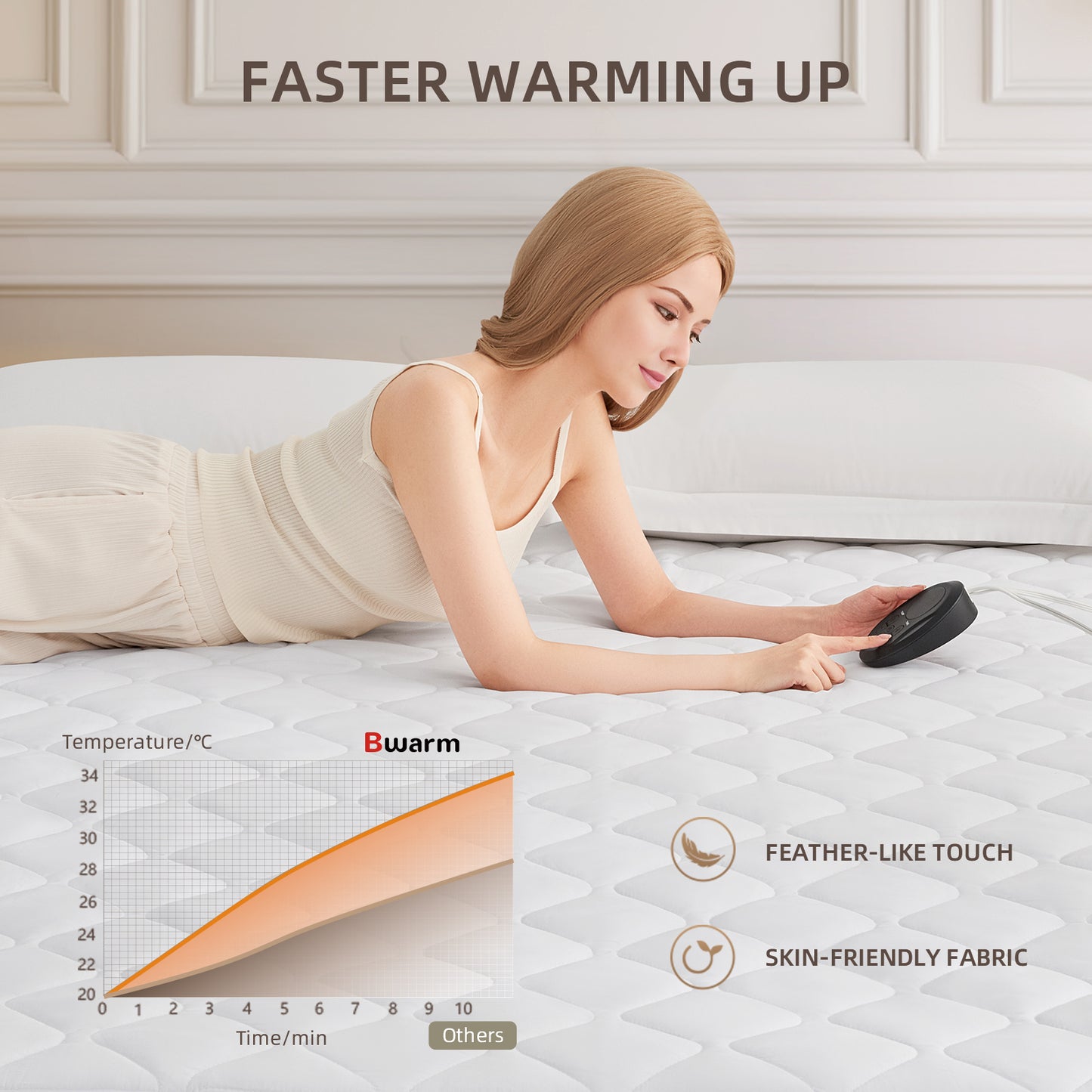 Air-Lock Balance Quilted Heated Mattress Pad