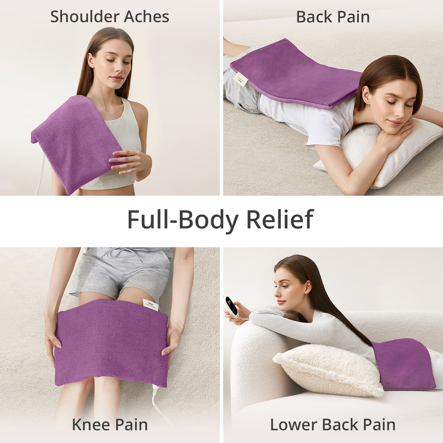 Luxe Rosa - Herbal Therapy Weighted Heating Pad - 10" x 18"