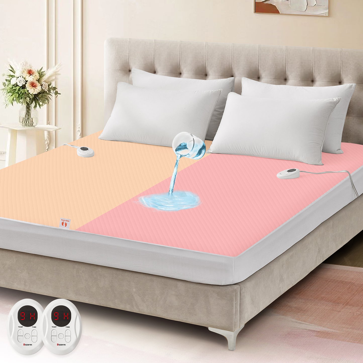 Air-lock Waterproof Heated Mattress Pad