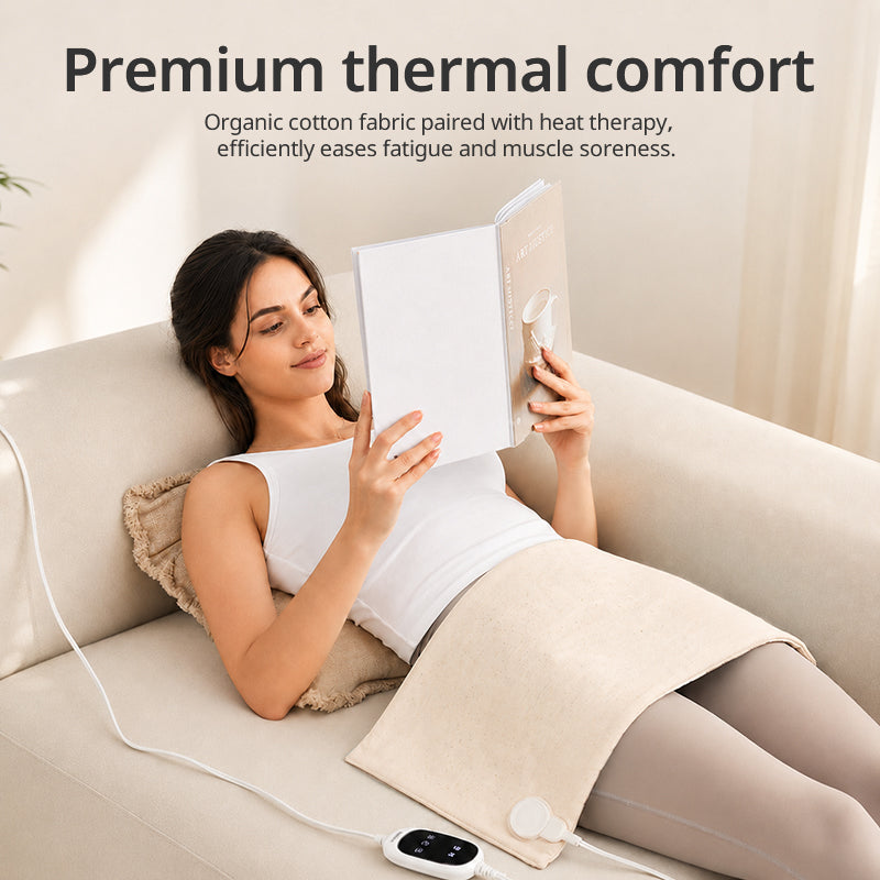 100% Organic Cotton Therapy Heating Pad - Washable & Lightweight