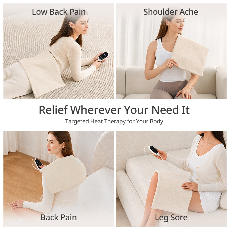 100% Organic Cotton Therapy Heating Pad - Washable & Lightweight