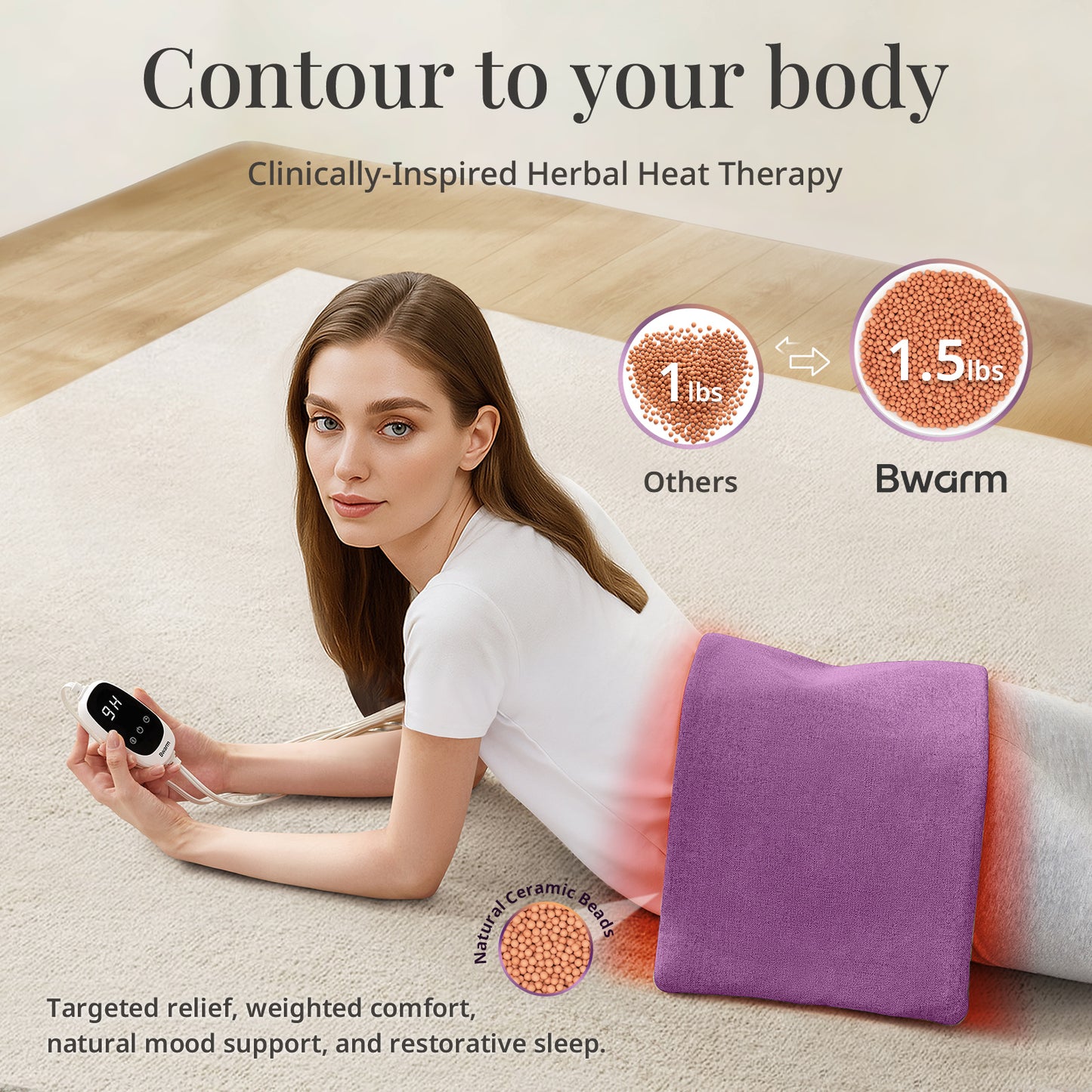 LavenDeep™ – Herbal Therapy Weighted Heating Pad - 10" x 18"