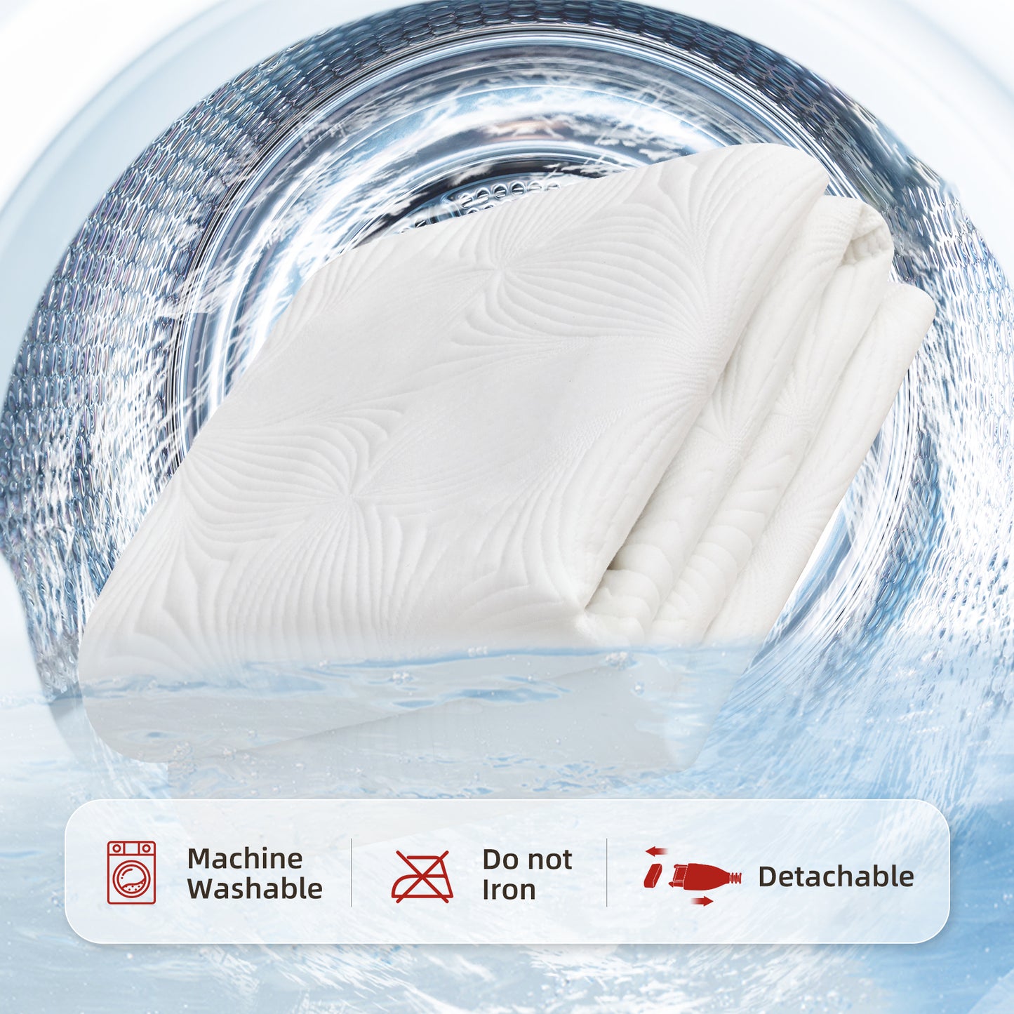 Bwarm Floral Matelasse Heated Mattress Pad