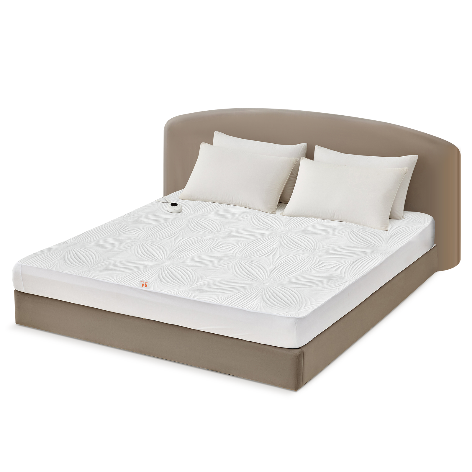 Bwarm Floral Matelasse Heated Mattress Pad