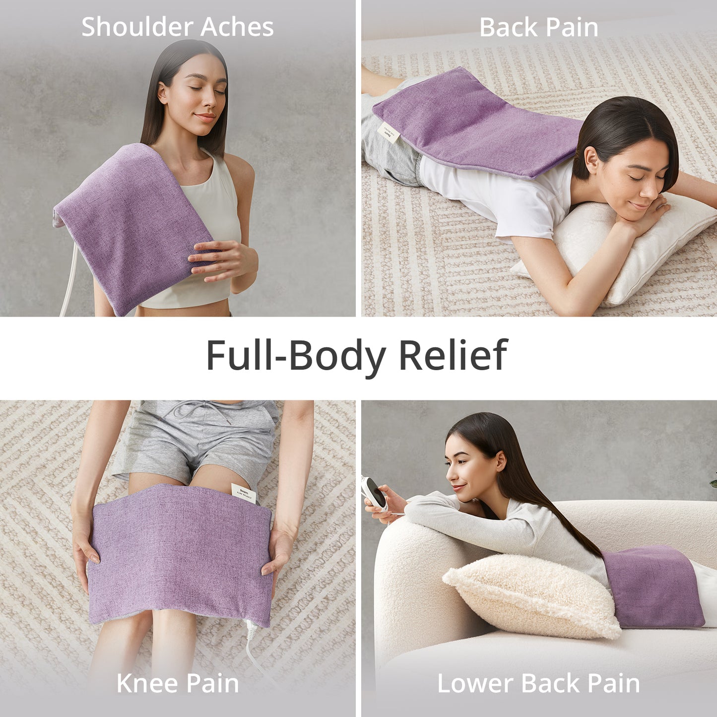 Luxe Rosa – Kräutertherapie-Heizkissen mit Gewicht – 10 x 18 Zoll