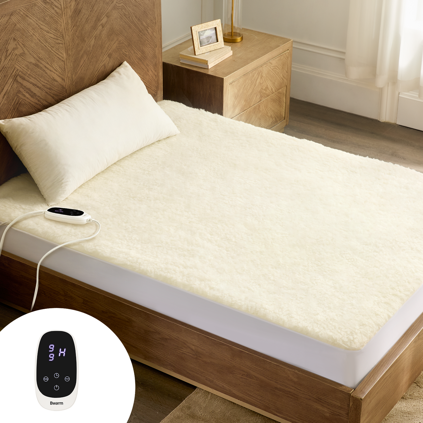 Organic Wool Multi-Zone Pro Heated Mattress Pad