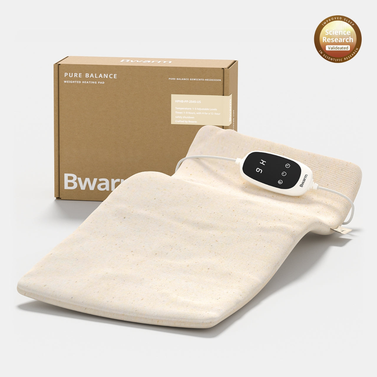 Botani Relief – 100% Organic Cotton Herbal Therapy Weighted Heating Pad - 12" x 24“