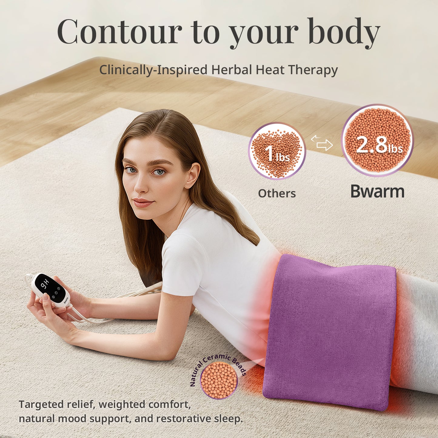 LavenDeep™ – Gewichtetes Heizkissen für die Kräutertherapie – 10 x 18 Zoll