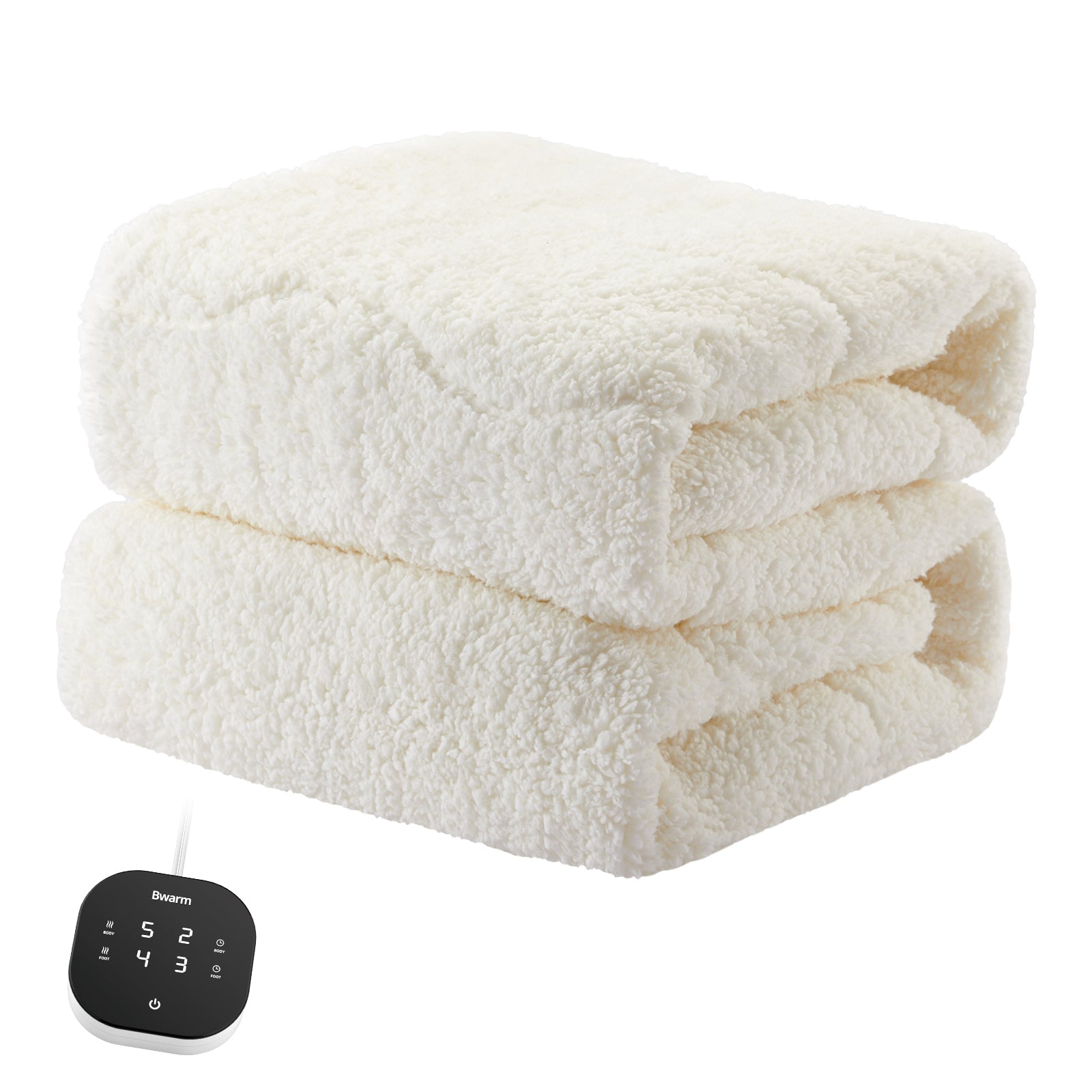 Multi-Zone Electric Sherpa Fleece Heated Mattress Pad, Dual