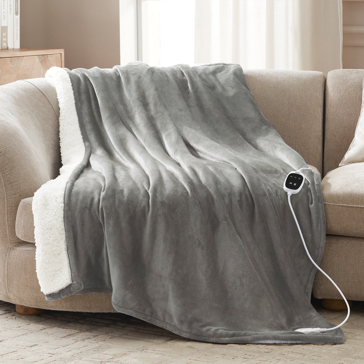 Luxe Faux Fur Softness Heated Blanket - 50" x 60"