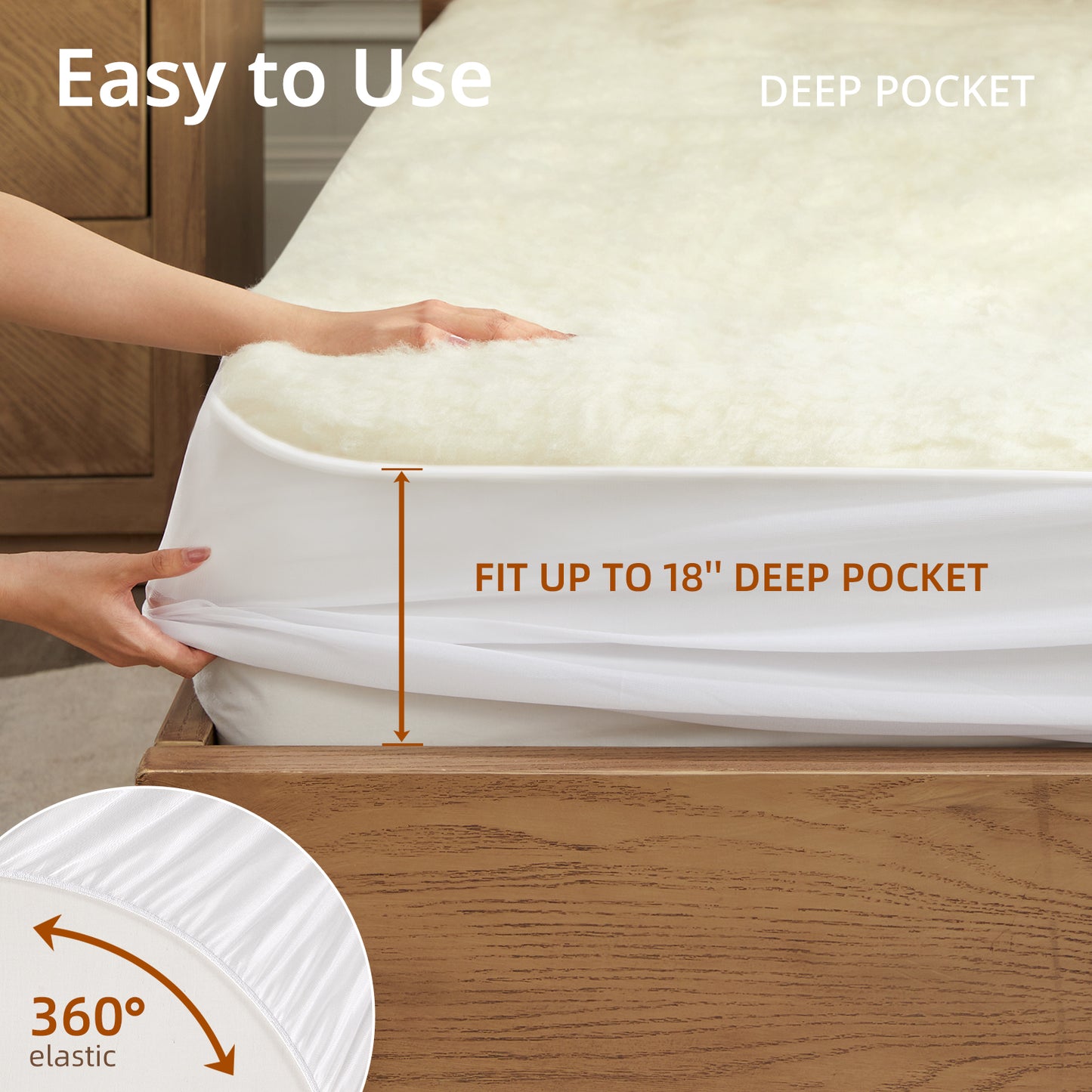 Organic Wool Multi-Zone Heated Mattress Pad