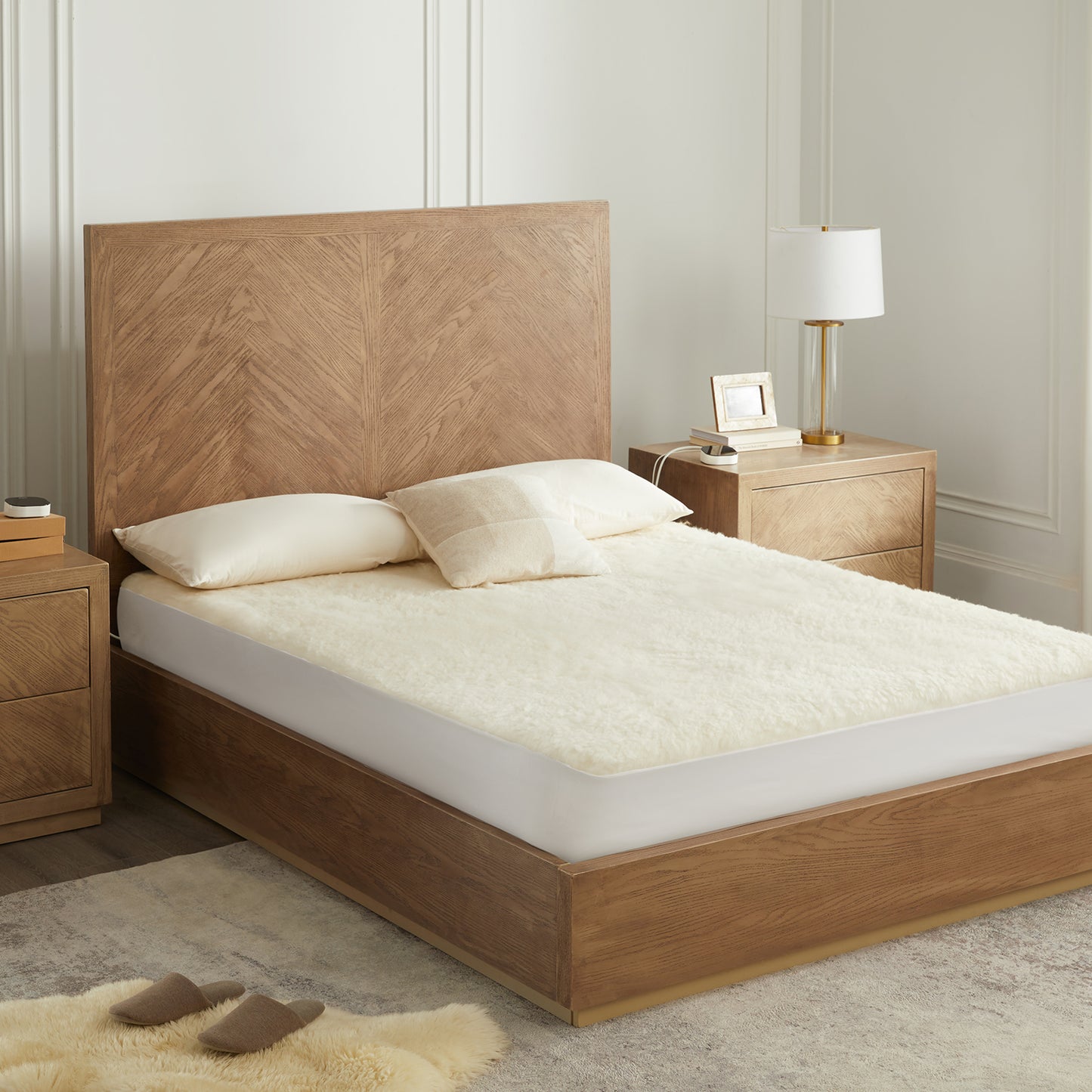 Organic Wool Multi-Zone Heated Mattress Pad