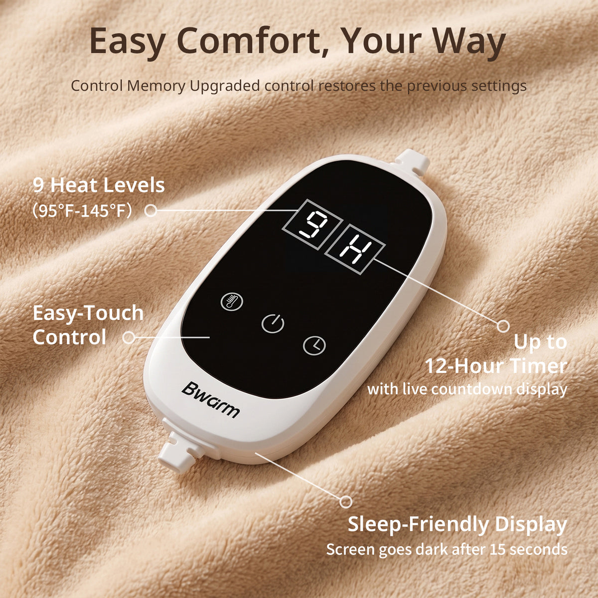 SNUG – Plush Electric Heated Foot Warmer for Bed with Pocket