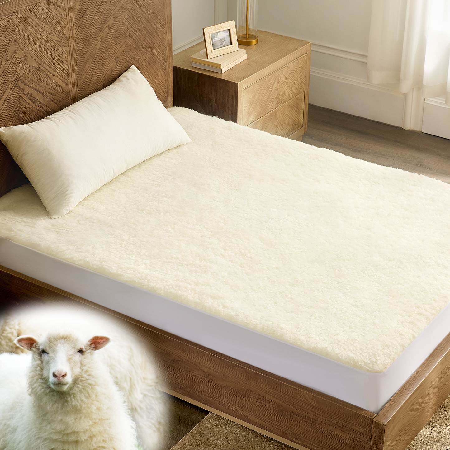Organic Wool Fitted Mattress Pad
