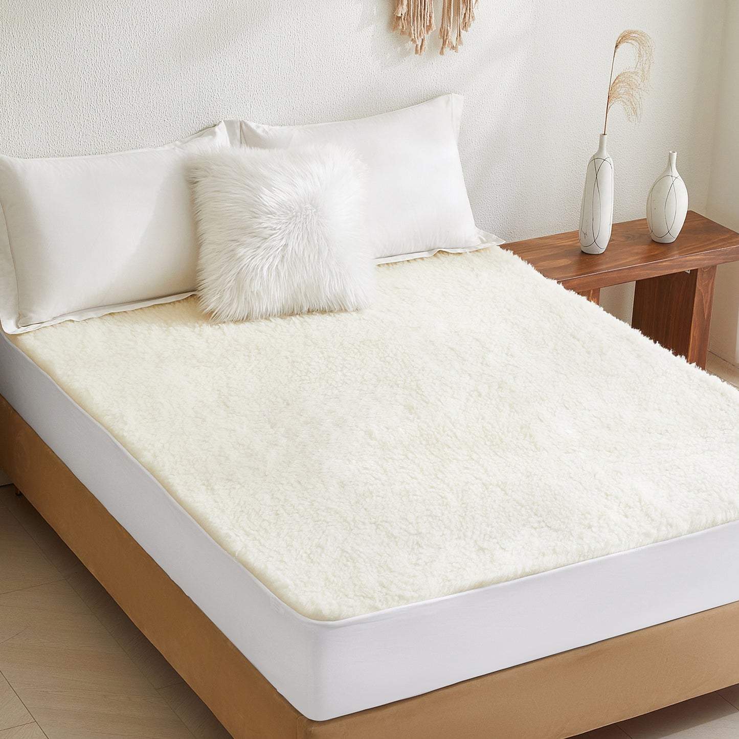 Organic Wool Fitted Mattress Pad