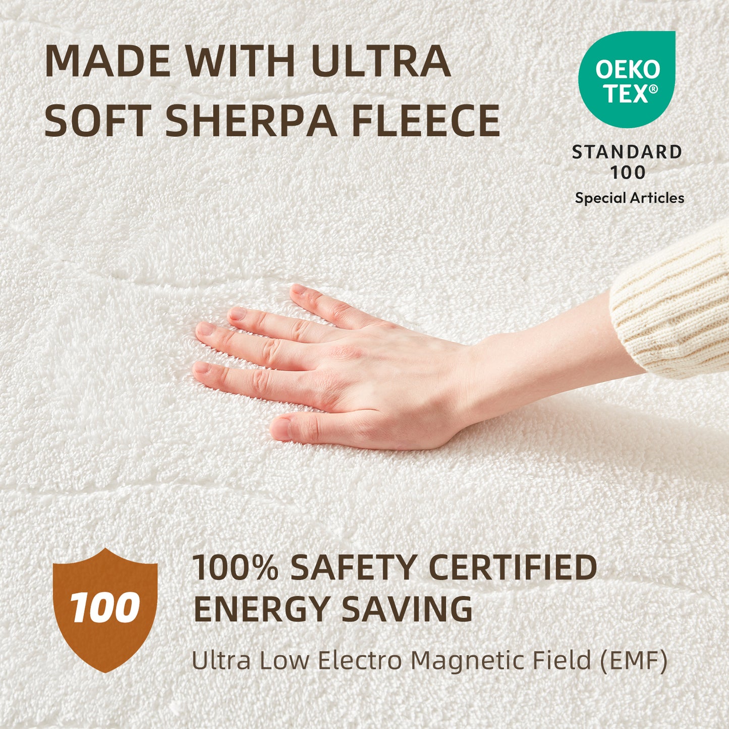 Therma-Lock Multi-Zone Sherpa Fleece Heated Mattress Pad