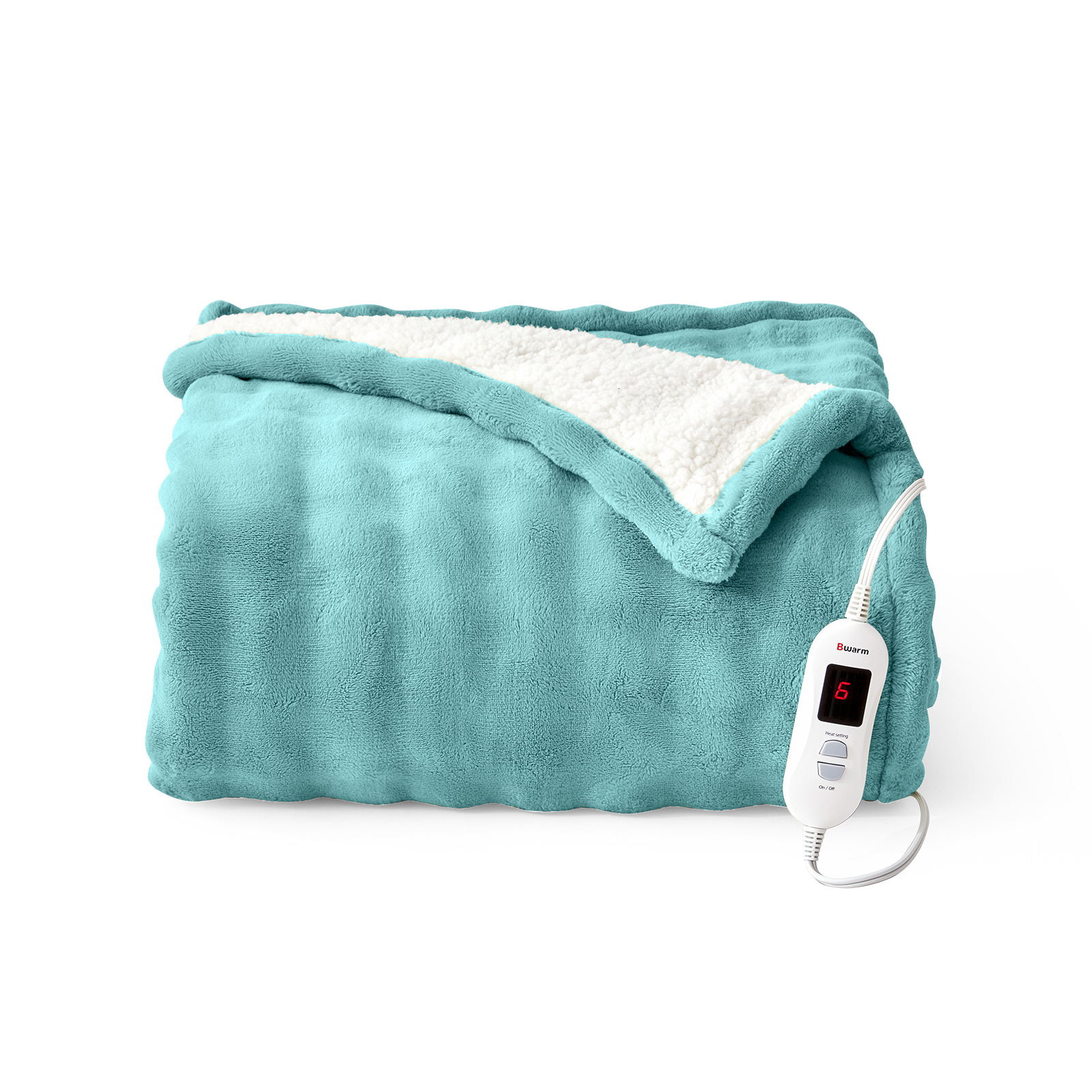 Luxe Bubble Heated Flannel Blanket